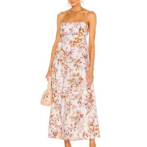 Bardot Floral Flow Dress in Natural Paisley